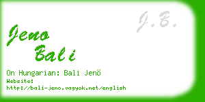 jeno bali business card