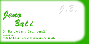 jeno bali business card